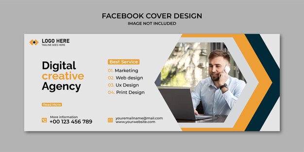 Vector business en corporate facebook cover sjabloon