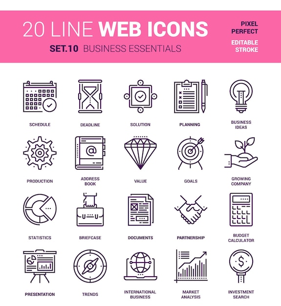 Business Essentials Icons