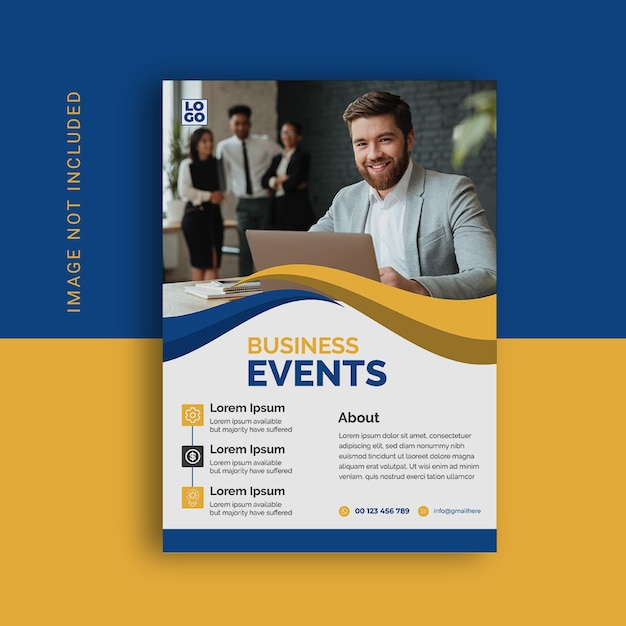 Vector business event a4 size mraketing flyer  template design