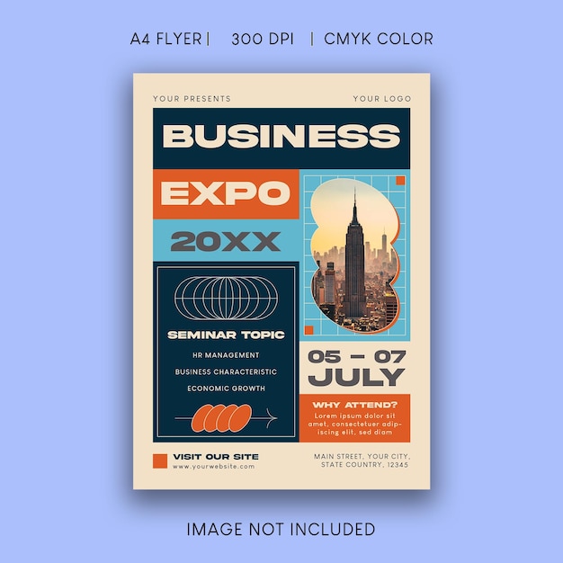 Vector business expo flyer