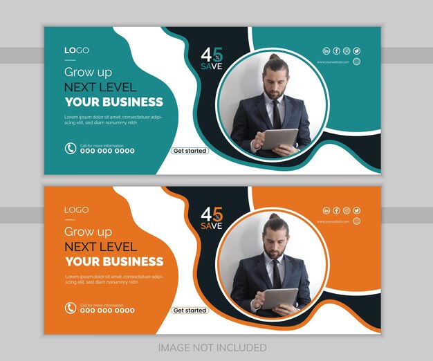 Vector business facebook cover design template