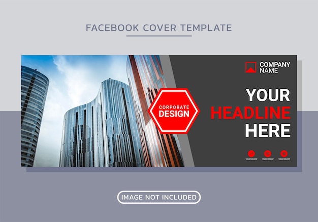 Vector business facebook cover design template