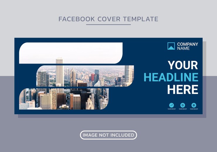 Вектор шаблон дизайна деловой обложки facebook