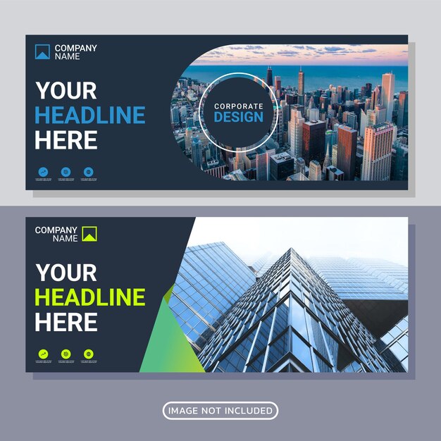 Vector business facebook cover design template