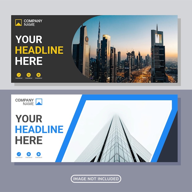 Vector business facebook cover design template