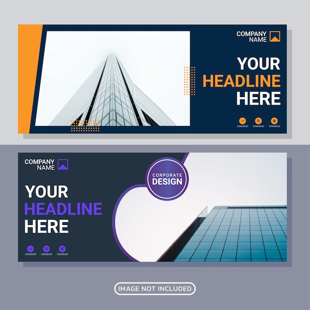 Vector business facebook cover design template