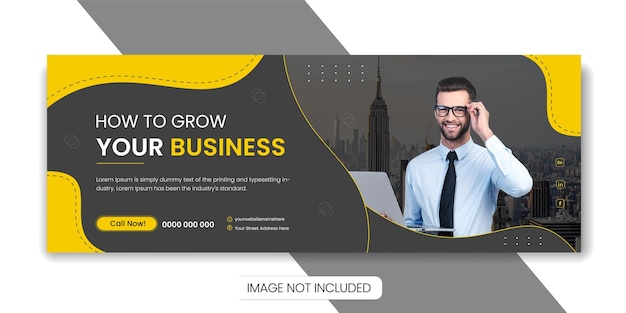 Business facebook cover page template or cover post