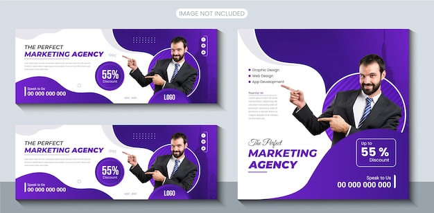 Business facebook cover or social media banner poster design vector template