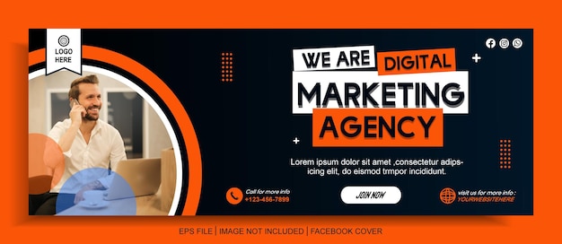 Vector business facebook cover template