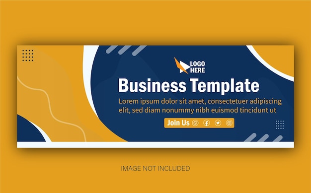 business facebook cover and web banner template free vector