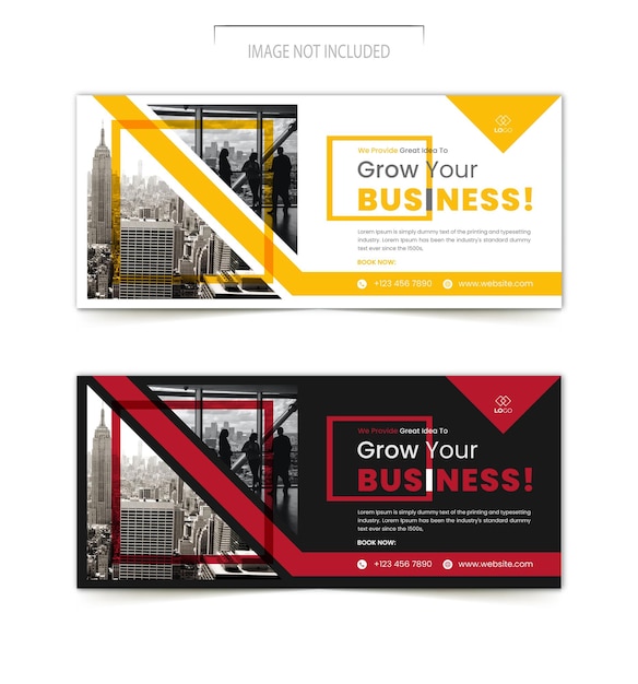 Business Facebook LinkedIn Twitter cover and YouTube cover design template