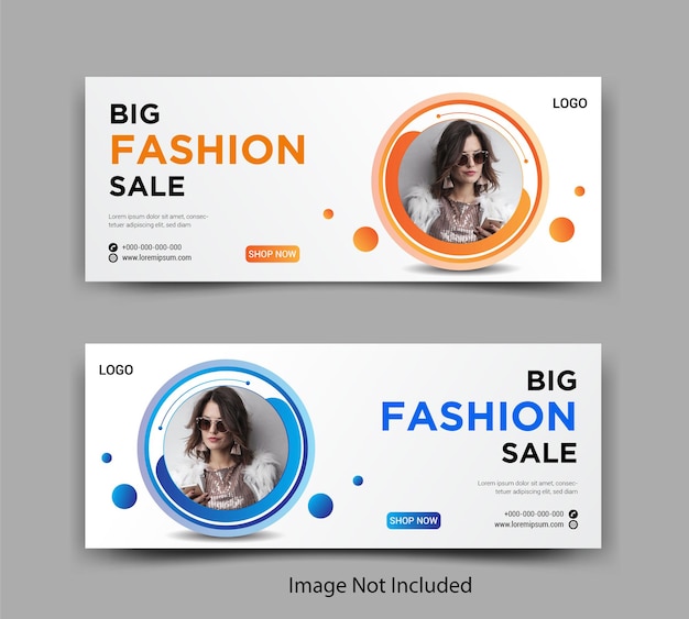 Business fashion sale facebook cover social media post banner