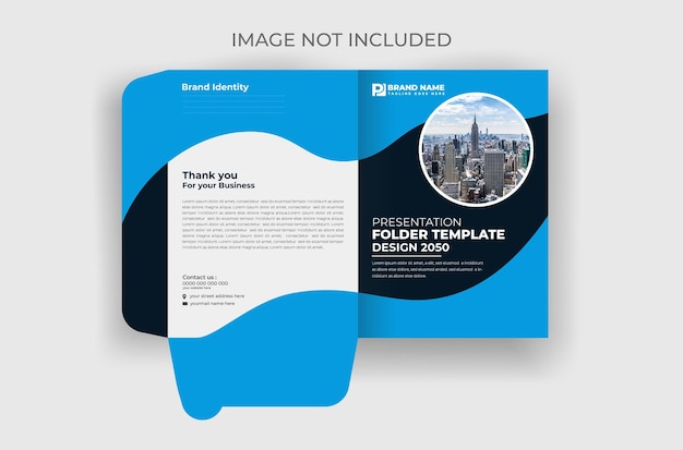 Business file folder design template and modern layout