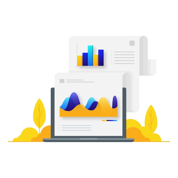 Vector business financce data visualization