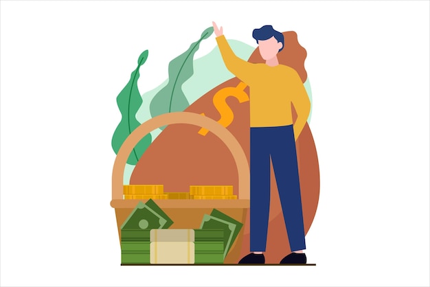 business finance flat design illustration