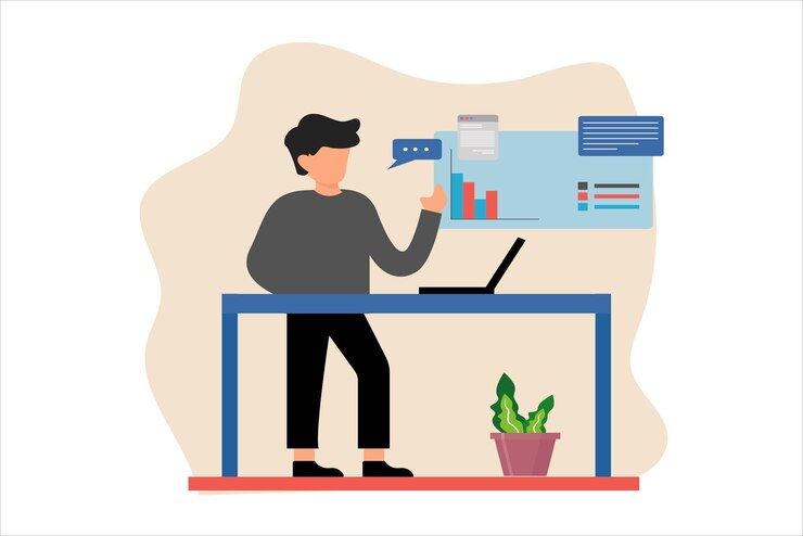 Vector business finance flat illustration design
