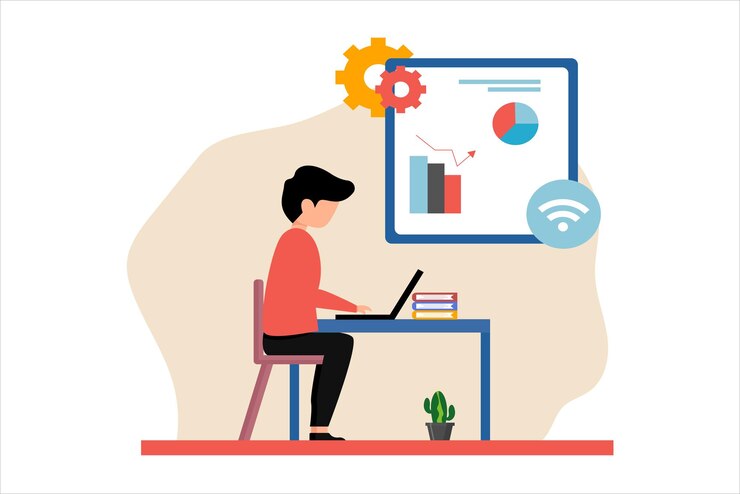 Vector business finance flat illustration design