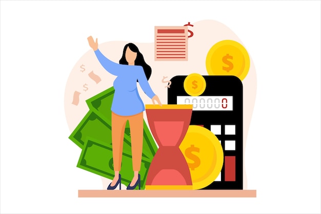 Business Finance Flat Illustration Design