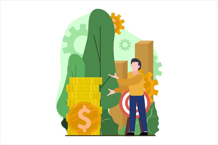 Business Finance Flat Ontwerp Illustratie