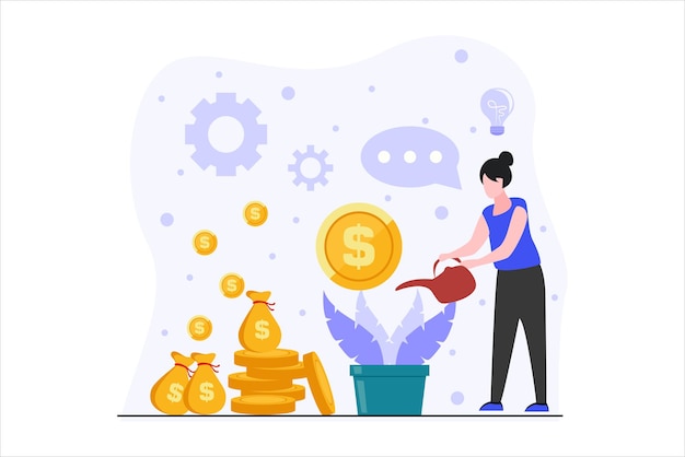 Business Finance Flat Ontwerp Illustratie
