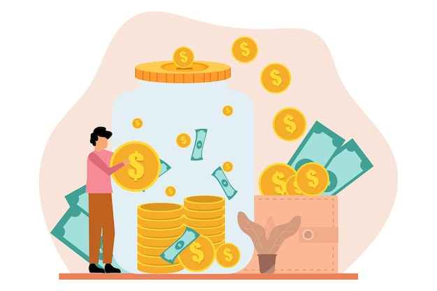 Business Finance Flat Ontwerp Illustratie
