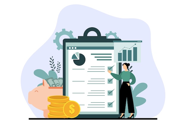 Business Finance Flat Ontwerp Illustratie