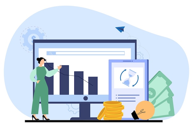 Business Finance Flat Ontwerp Illustratie