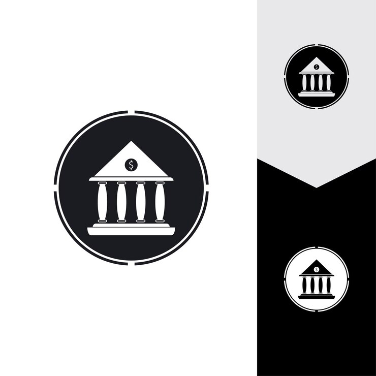 Vector business and finance icon bank vector illustration