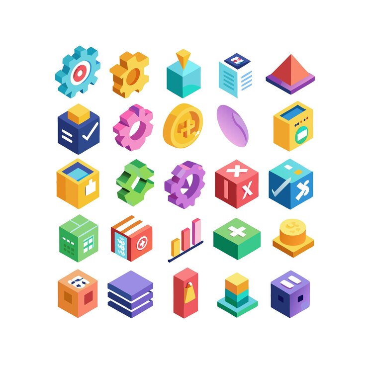 Vector business and finance icon set collection vector illustration for documents websites and applications