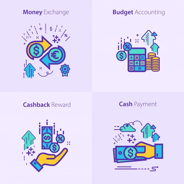 Business and finance icon set concept