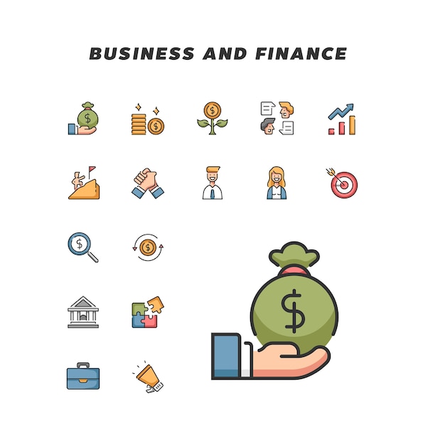 Vector business and finance icon