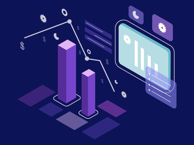 Vector business and finance ismetric design vector