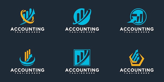 Коллекция логотипов бизнес-финансов для компании или агентства