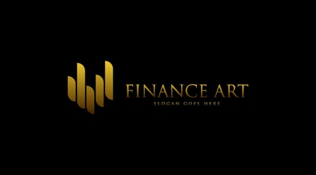 Business and Finance Logo Concept Vector Isolated in Black Background