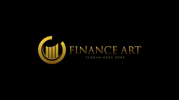 Business and Finance Logo Concept Vector Isolated in Black Background