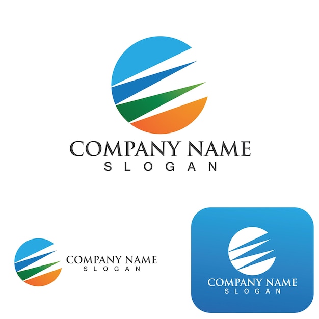 Progettazione dell'icona di vettore del modello di logo di finanza aziendale