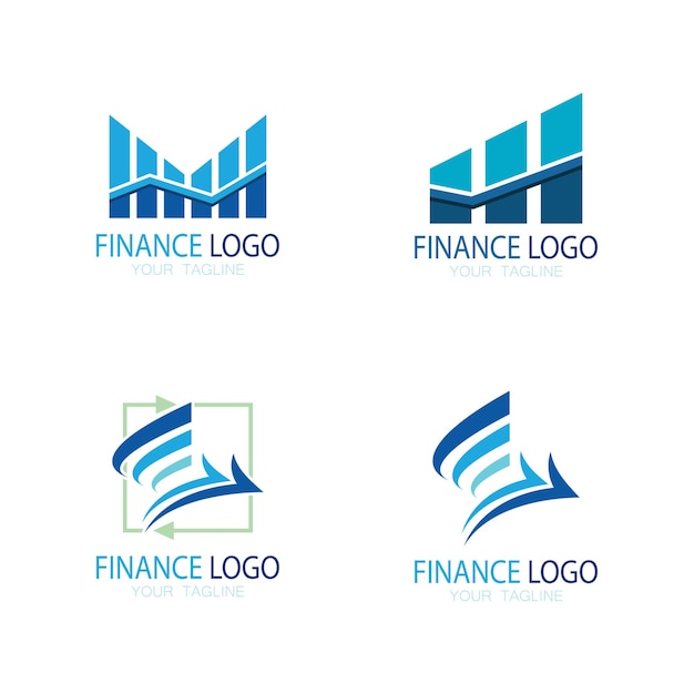 ビジネスファイナンスとマーケティングのロゴベクトルイラストデザイン