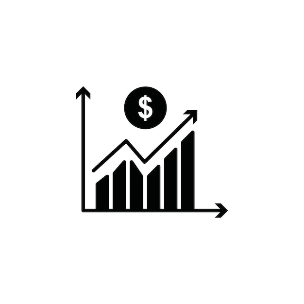 Business and finances icon Vector flat thin line illustration
