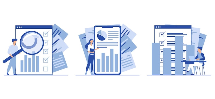 Vector business flat bundle with people illustration