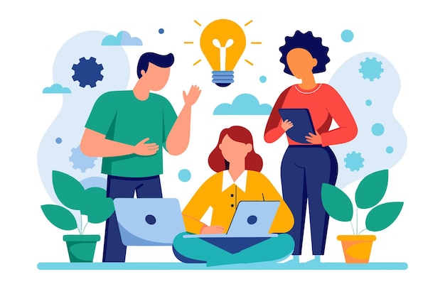business flat illustration vector