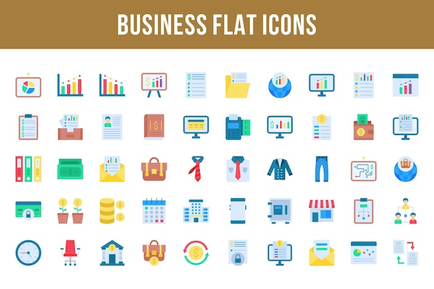 Business Flat Multicolor Icons