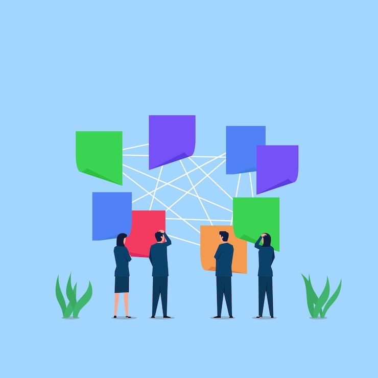Vector business flat vector concept illustration