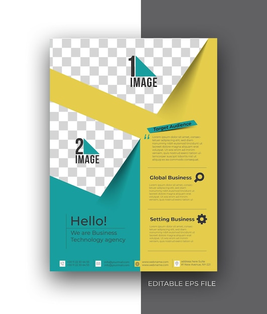 Vector business flyer a4 flyer poster brochure design template