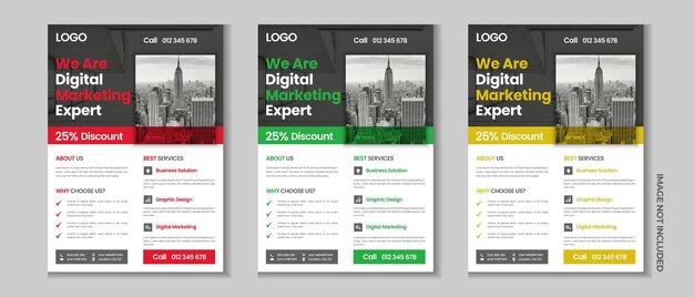 Business flyer annual report design a4 template