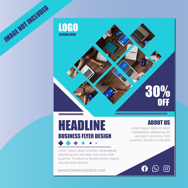 Vector business flyer or banner design template