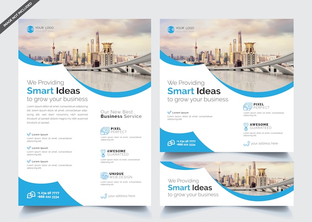 Vector business flyer and banner templates