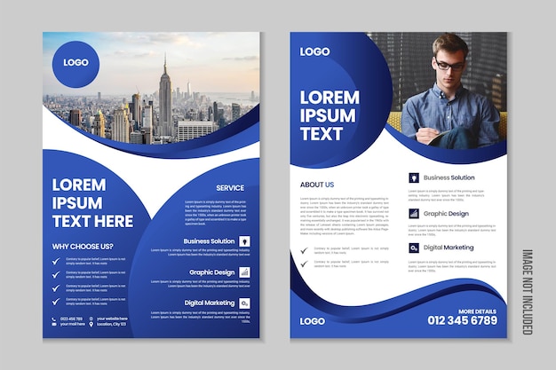 Business flyer brochure annual report portfolio magazine poster modern presentation design