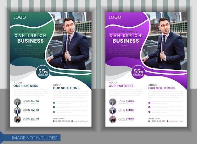 Vettore concetto di business flyer per il design