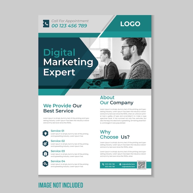 Бизнес-флаер Дизайн обложки корпоративного флаера Дизайн шаблона бизнес-брошюры