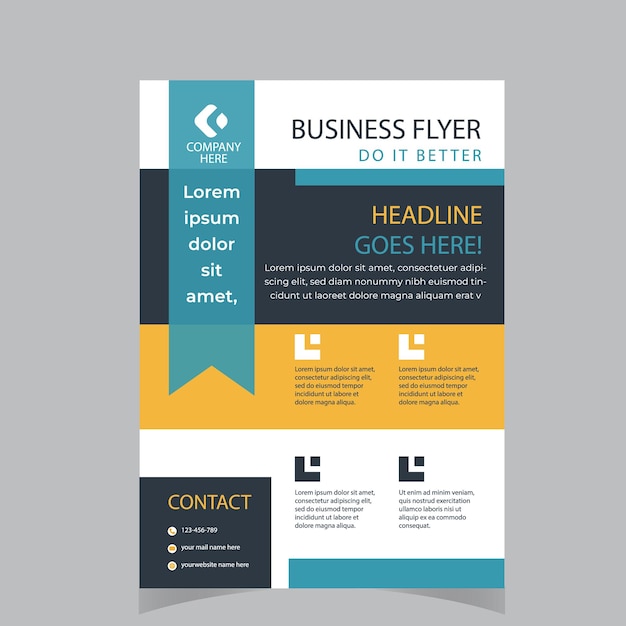 Business Flyer Corporate Flyer Template Geometric shape Flyer Circle Abstract Colorful concepts